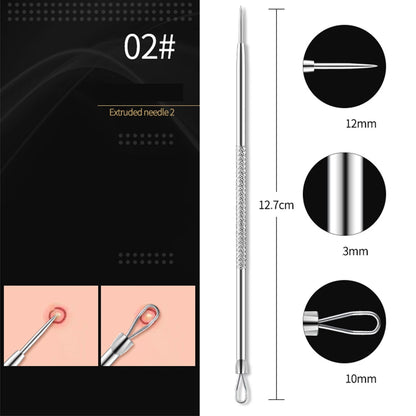 4PCS Acne Blackhead Comedone Black Spot Pimple Blemish Remover Skin Care Women Beauty Acne Treatment Pore Cleanser Needle Hook [SKC]