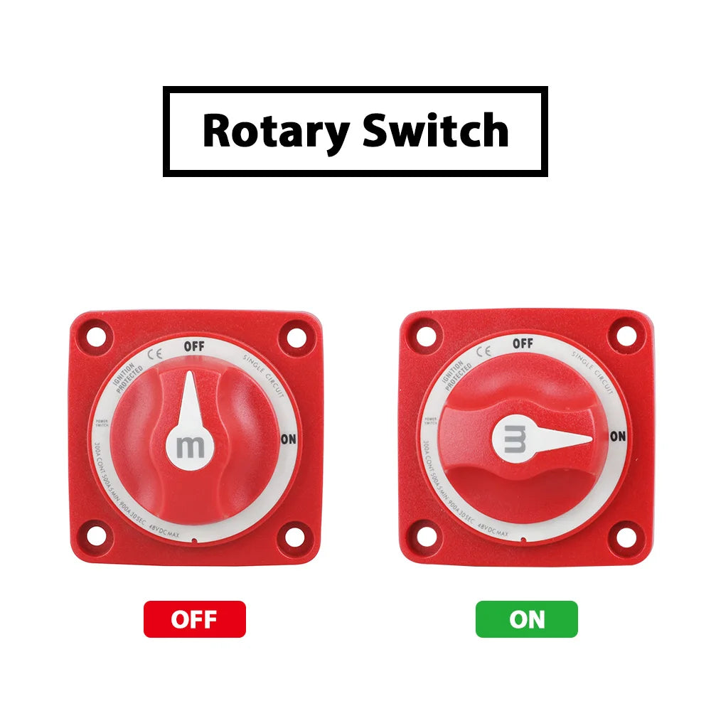 2 3 4 Position Battery Mass Switch Cut Single Dual  M-Series Marine Boat 12-48V 100-300A Heavy Duty Isolator Disconnect Rotary [MRN]