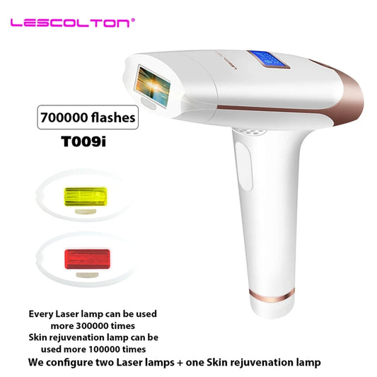 Lescolton 3in1 700000 Pulsed IPL Laser Hair Removal Device Permanent Hair Removal IPL Laser Epilator Armpit Hair Removal Machine [HAP]