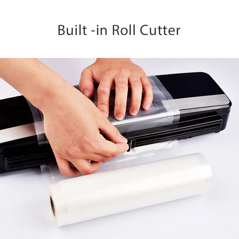 Vacuum Sealer V2 125W Built-in Cutter Automatic Food Packing Machine 10 Free Bags Best Vacuum Packer for Kitchen [HAP]