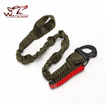 Tactical Sling Protective Rope Quick Release Line Climbing Safety Strap For Outdoor Hunting Green Color [SPT]