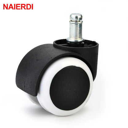 NAIERDI 5pcs 50KG Universal Mute Wheel 2" Replacement Office Chair Swivel Caster Rolling Roller Wheels Furniture Hardware [HOM]