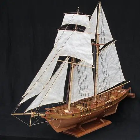 New Version Scale 1/96 Classics Ancient Ship wood Model Building Kits Harvey 1847 Wooden Sailboat DIY Home Decorations [TOYS]