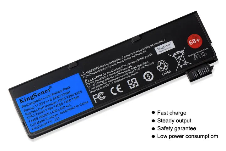 KingSener Laptop Battery for Lenovo Thinkpad X270 X260 X240 X240S X250 T450 T470P T440S K2450 W550S 45N1136 45N1738 68+ [COM]