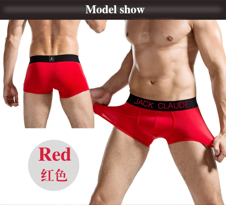 Jack Claude Mens Underwear Boxers Men Underpants Boxer Shorts Modal Male Panties Pouch Sheath Underpants M XXL [GRM] [UND]