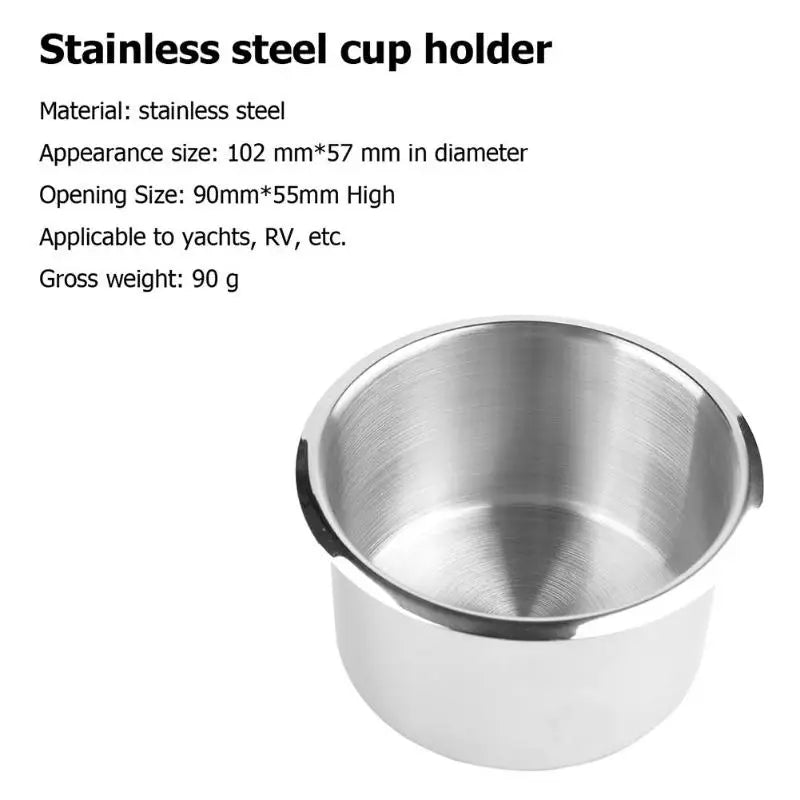 Stainless Steel Cup Drinking Holder Portable Durable Cup Organizer for Marine Boat Car Truck Camper Storage Car Accessories [MRN]