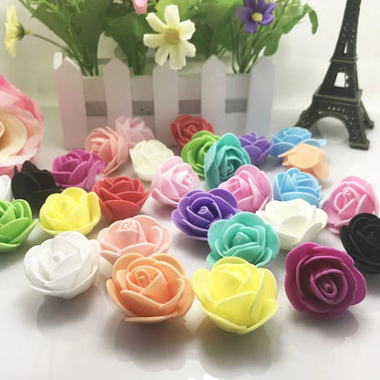 Hot sale 10pcs/lot 2.5cm PE Foam Rose Multi-use Artificial Flower Head Handmade With DIY Wedding Home Party Decoration Supplies [FLW]