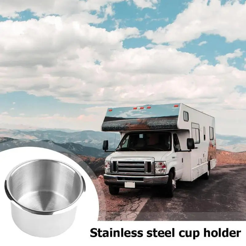 Stainless Steel Cup Drinking Holder Portable Durable Cup Organizer for Marine Boat Car Truck Camper Storage Car Accessories [MRN]