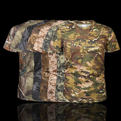 MEGE Brand Clothing Military Tactical Men's Shirt Camouflage Army Fast Dry Breathable Short Sleeve Male Casual Shirt [MEN]