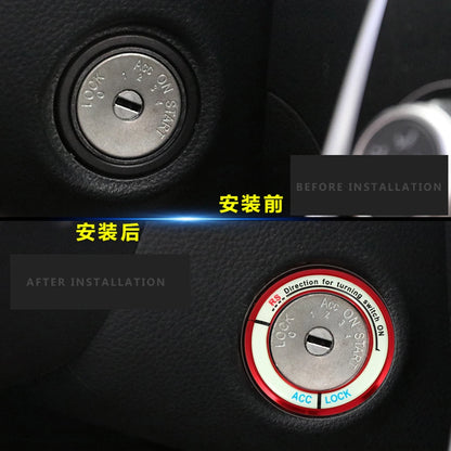 Luminous Alloy Car Ignition Switch Cover Auto Accessories Car Stickers Circle Light Decoration For TOYOTA COROLLA LEVIN [CAR]