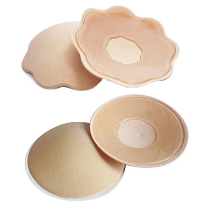 Women Reusable Pasties Silicone Breast Sticker Self Adhesive Nipple Cover Flirting Boob Tape Sexy Bra Pads Charm Nipples Covers [GRM] [UND]