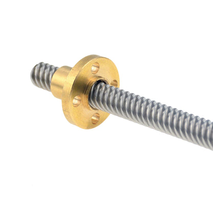 CNC 3D Printer THSL-300-8D Trapezoidal Rod T8 Lead Screw Thread 8mm Lead1mm Length100mm200mm300mm400mm500mm600mm with Brass Nut [HOM]