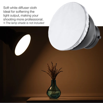 Photography Light Soft White Diffuser Cloth for 7" 180mm Standard Studio Strobe Reflector [PHO]