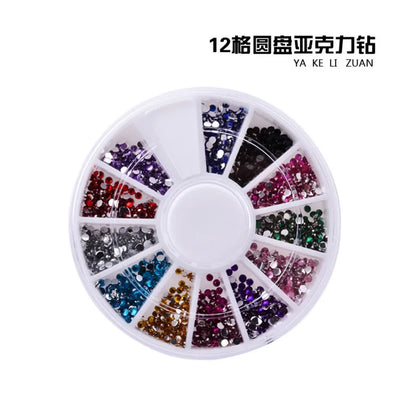 DIY Nails Rhinestone 3D Acrylic Crystal Glitter Jewelry Nail Art Decorations Makeup Tools [BEU]