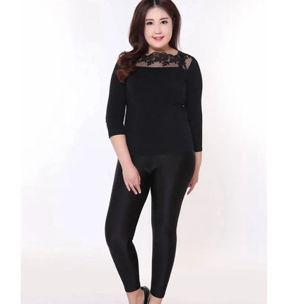 winter women warm cashmere pants lady  thick pant solid black shine slim stretch capris trousers [WOM]