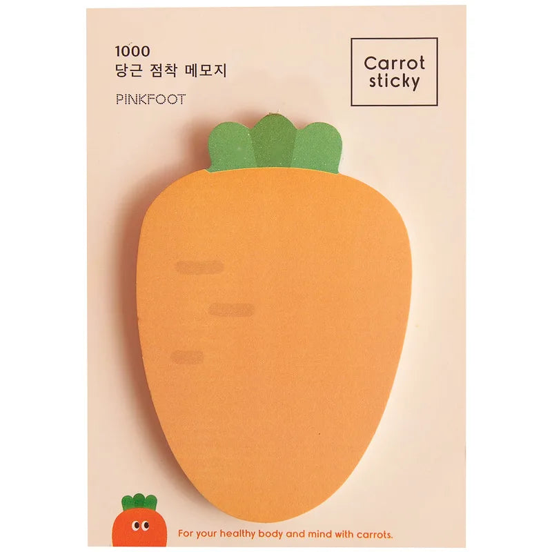 Kawaii carrot N Times Sticky Notes Creative Office Decor Paper Memo Pad Shipping Supplies Decoration Japanese Stationery [OFF]