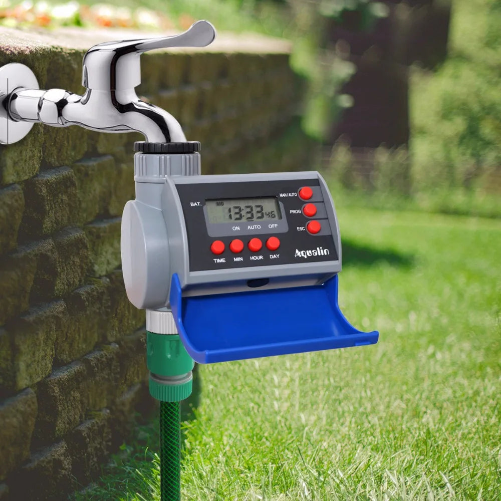 Graden Watering Timer Digital Home Garden Water Timer Solenoid Valve Irrigation Controller System with LCD Display  [GAR]