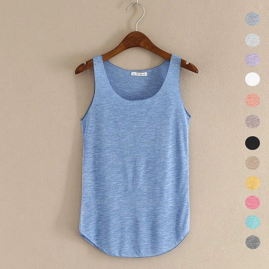 HOT summer Fitness Tank Top New T-Shirt Plus Size Loose Model Women T-shirt Cotton O-neck Slim Tops Fashion Woman Clothes [WOM]