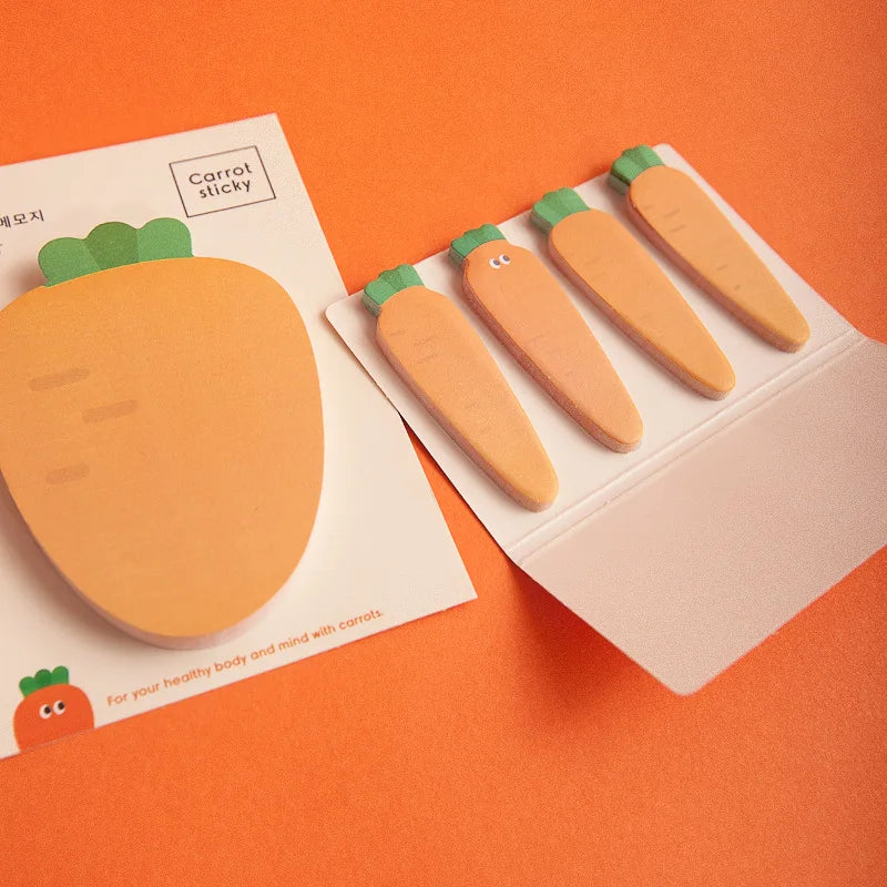 Kawaii carrot N Times Sticky Notes Creative Office Decor Paper Memo Pad Shipping Supplies Decoration Japanese Stationery [OFF]