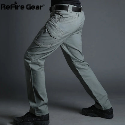 IX9 City Tactical Cargo Pants Men Combat SWAT Army Military Pants Cotton Many Pockets Stretch Flexible Man Casual Trousers XXXL [MEN]