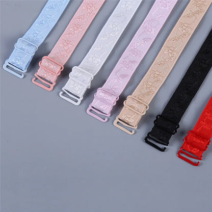 women double shoulder elastic bra strap accessories 34cm slip-resistant bra straps 1 Pair [GRM] [UND]