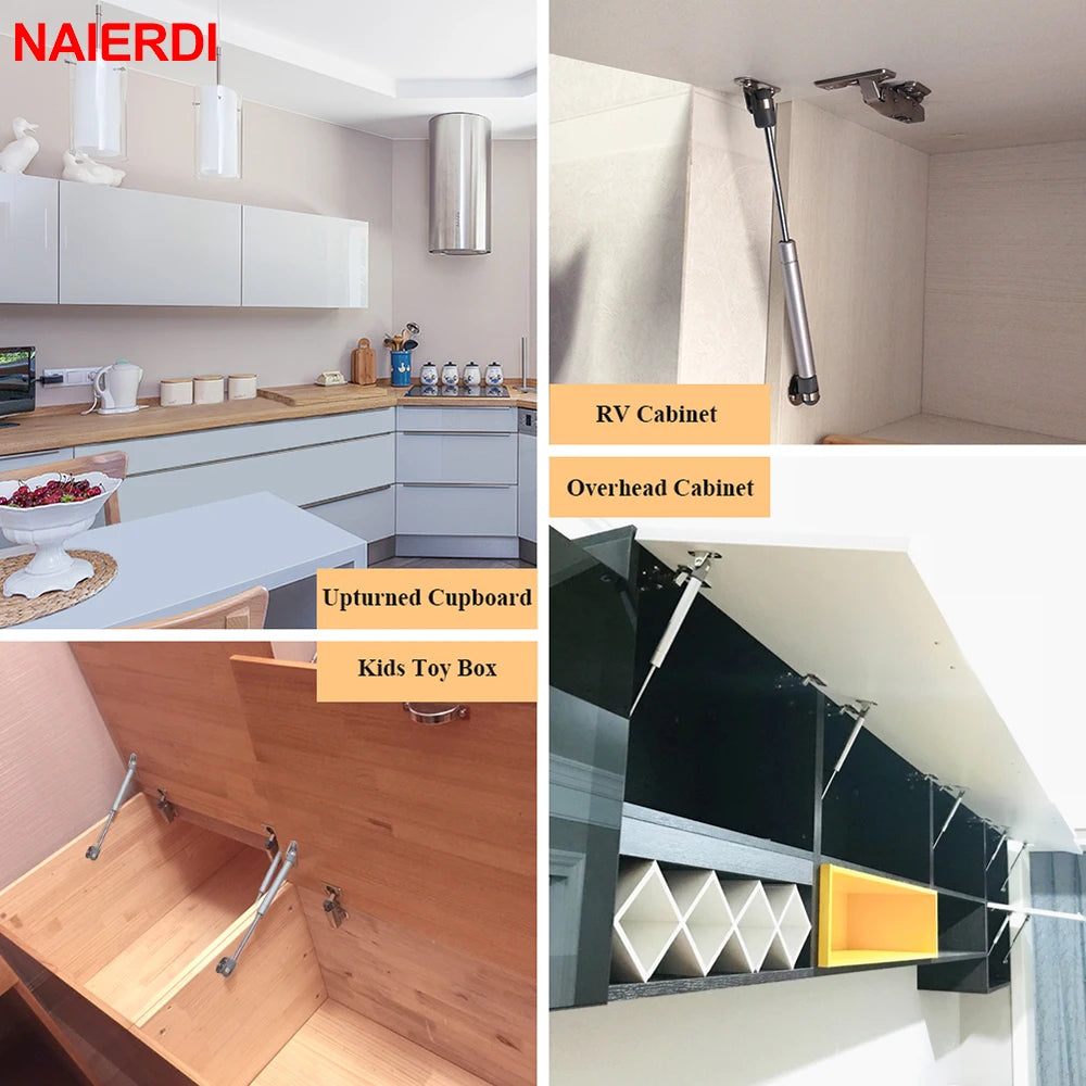 NAIERDI 6kg/10kg/15kg Cabinet Door Kitchen Cupboard Hinges Copper Door Lift Support Gas Hydraulic Spring Hinge Hardware [HOM]