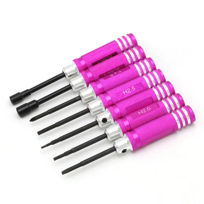 Hex 7pcs screw driver tool kit For RC helicopter Car BK  Red blue black for Rc Toys Rc Drone [TOYS]