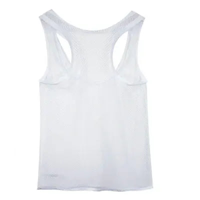 Men's Vest Large mesh breathable sexy camisole tank top undershirt  clothes men tank top sleeveless shirts singlet fitness [MEN]