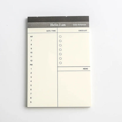 Creative Daily Schedule Memo pad To Do List Time Sticky note Schedule planner stickers Office School Supplies Korean Stationery [OFF]