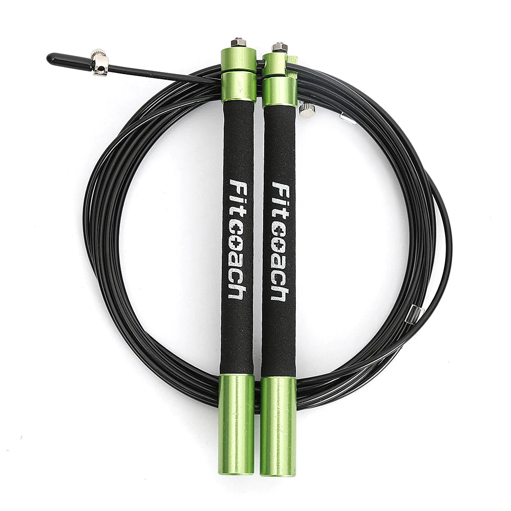 Speed Jump Rope Ball Bearing Metal Handle Sport Skipping,Stainless Steel Cable Crossfit Fitness Equipment [SPT]