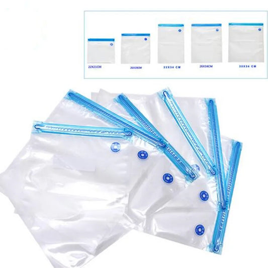 Kitchen vacuum machine 5 Size Vacuum Bag kitchen Transparent Storage Bag Saving Space Seal Bags Pumping vacuum [HAP]