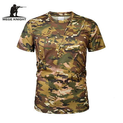 MEGE Brand Clothing Military Tactical Men's Shirt Camouflage Army Fast Dry Breathable Short Sleeve Male Casual Shirt [MEN]