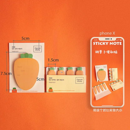 Kawaii carrot N Times Sticky Notes Creative Office Decor Paper Memo Pad Shipping Supplies Decoration Japanese Stationery [OFF]