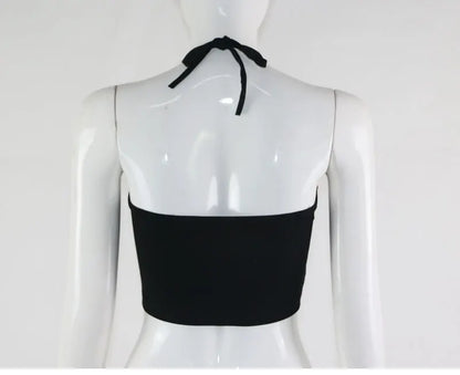 2024 Summer Sexy Women Camis Cropped Clothes Bra Crop Top Crop Feminino Funny Letter I Have No Tits Strapless Tops 100% Cotton [GRM] [UND]