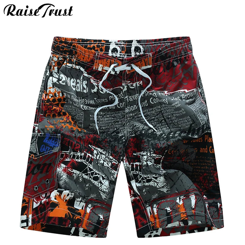 Men's Shorts Mens Summer Beach  beach shorts  Men Boardshorts Man  Board Short Pants 2018 Quick Dry Silver Casual shorts [MEN]