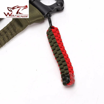 Tactical Sling Protective Rope Quick Release Line Climbing Safety Strap For Outdoor Hunting Green Color [SPT]