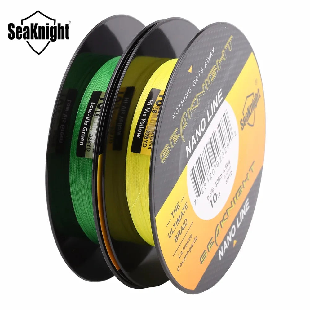 SeaKnight Brand NANO Series Fishing Lines 300M 4 Strands Braided Line Multifilament PE Fishing Line 4 6 8 10LB 0.07-0.12mm [SPT]