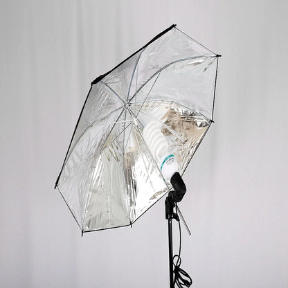 CY 1Pcs 83cm 33" Photo Studio Video Flash Light Grained Umbrella Reflective Reflector Black Sliver Photo Photography Umbrellas [PHO]