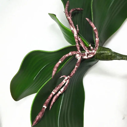 Artificial flower Orchid leaves quality PU gluing texture leaves DIY potted flower arrangements [FLW]