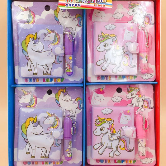 Kawaii Unicorn Set 1 Notebook+1 Ballpoint Pen Writing Diary Book Kids Gift Stationery Student Rewarding School Office Supply [OFF]