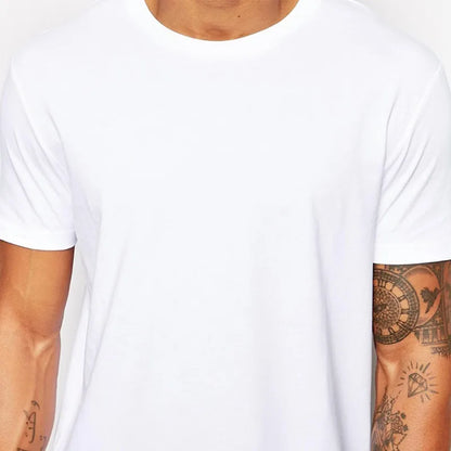 Men's Cotton Clothing White Long T-Shirt Hip Hop Men T-Shirt Extra Long Length Man Tops Tee Long Line Tshirt For Male [MEN]