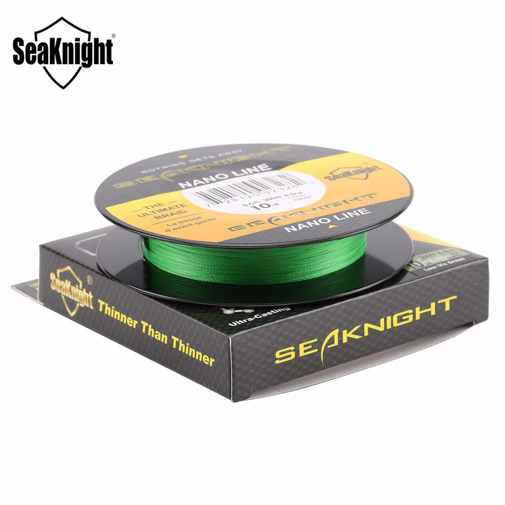 SeaKnight Brand NANO Series Fishing Lines 300M 4 Strands Braided Line Multifilament PE Fishing Line 4 6 8 10LB 0.07-0.12mm [SPT]