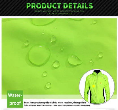 Cycling Jacket Men's Windbreaker Windproof Waterproof Breathable Light Weight Bike Riding Jacket Vest Men Reflective Coat [MEN]