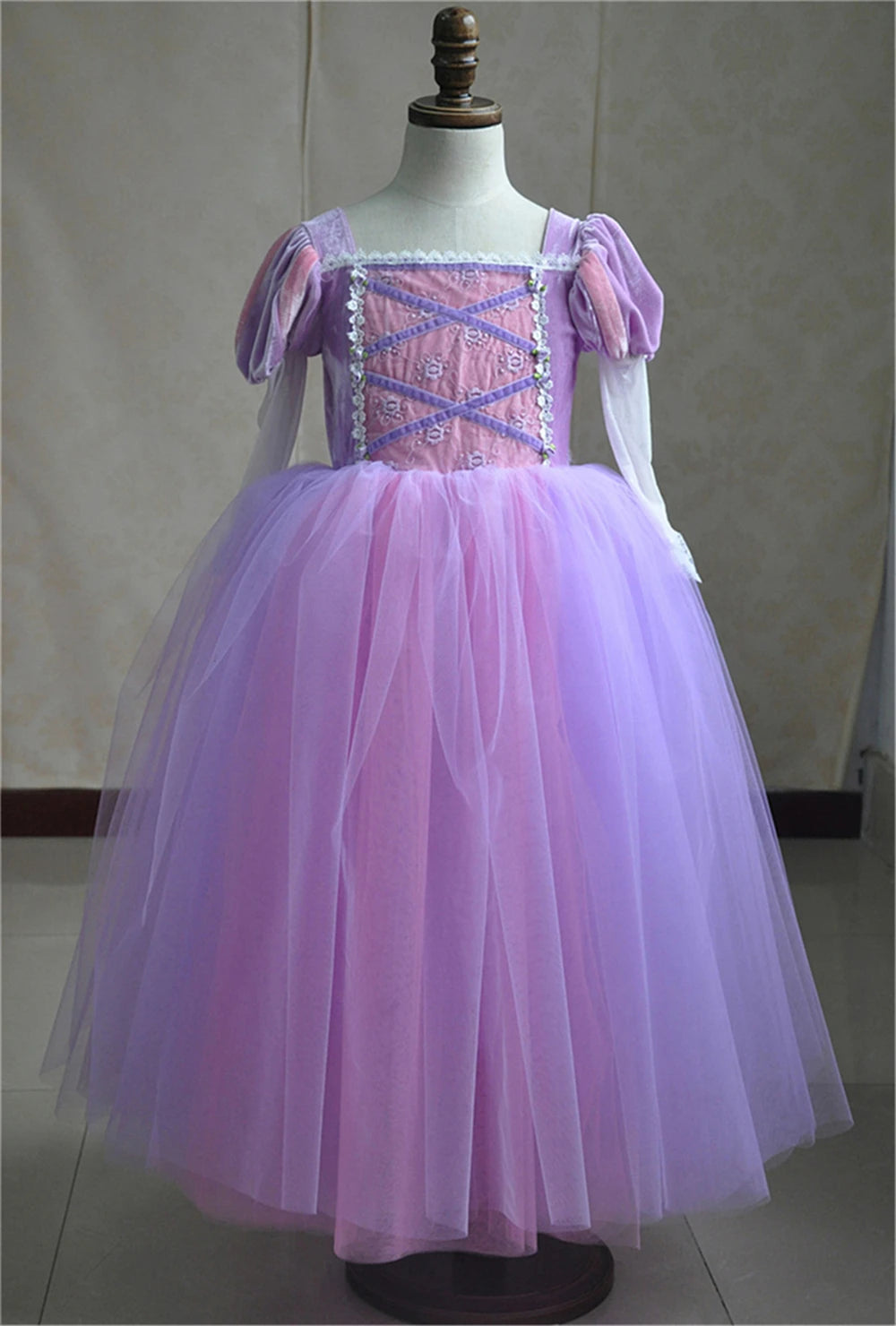 Fancy Girls Princess Sofia Rapunzel Dress Children Gorgeous Floor Length Ball Gowns 2020 Summer Girls Tangled Cosplay Costume [COS]