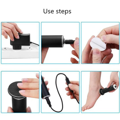 Electric Callus Peel Remover Foot File Hard Dead skin Polisher Exfoliating Grinding Pedicure Feet Care Tools Smooth Machine [HAP]