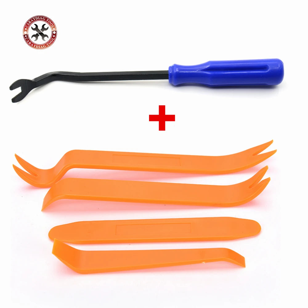 Blue Car Removal Tool + 4pcs/set Portable Vehicle Car Panel Audio Trim Removal Tool Set Kit Practical Car Repairing Hand Tools [HTO]