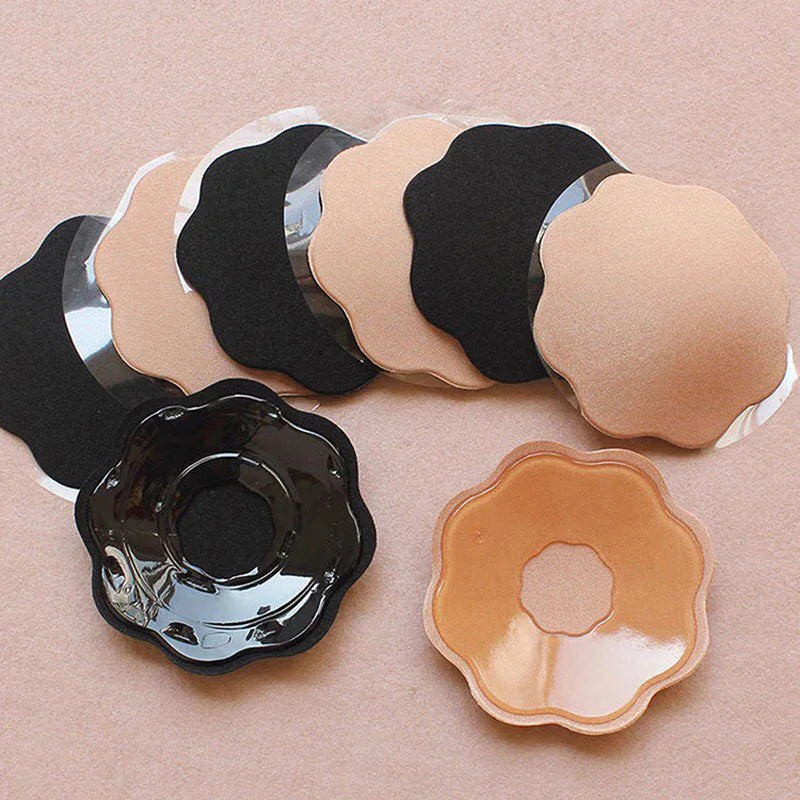 Women Reusable Pasties Silicone Breast Sticker Self Adhesive Nipple Cover Flirting Boob Tape Sexy Bra Pads Charm Nipples Covers [GRM] [UND]