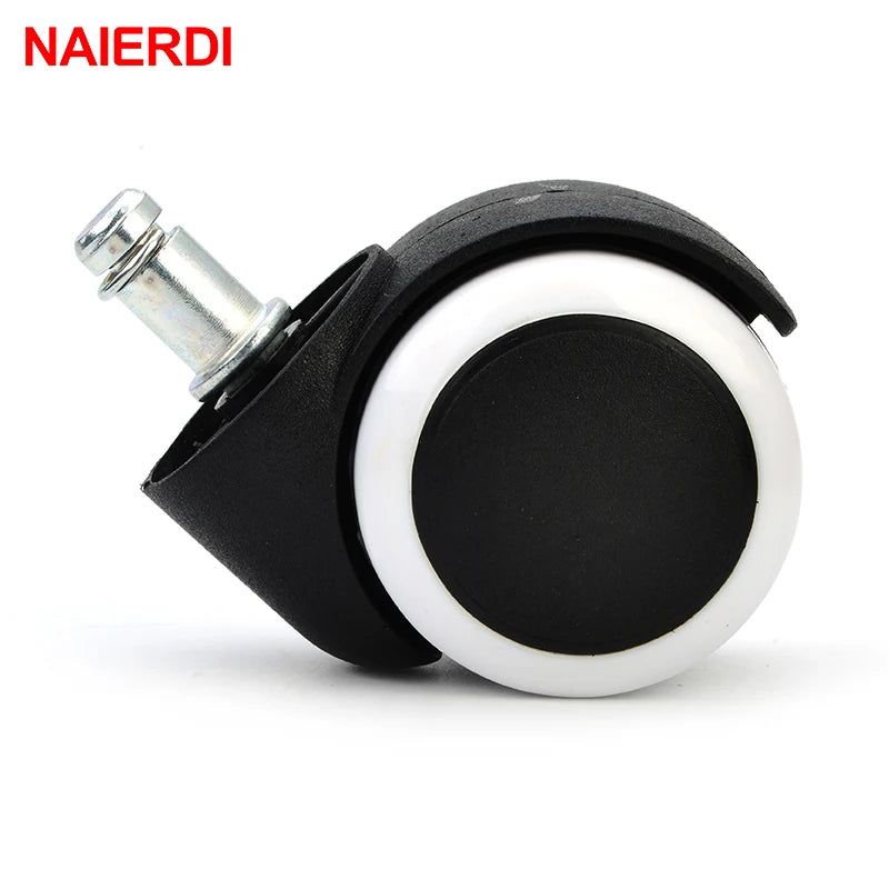 NAIERDI 5pcs 50KG Universal Mute Wheel 2" Replacement Office Chair Swivel Caster Rolling Roller Wheels Furniture Hardware [HOM]