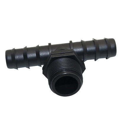 Hose Barbed Tee Connectors with Threaded Agriculture Irrigation Connections to DN16 DN20 Garden Hose Splitter 5 Pcs [GAR]