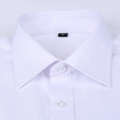 Men French Cuff Dress Shirt 2022 New White Long Sleeve Casual Buttons Shirt Male Brand Shirts Regular Fit Cufflinks Included 6XL [MEN]